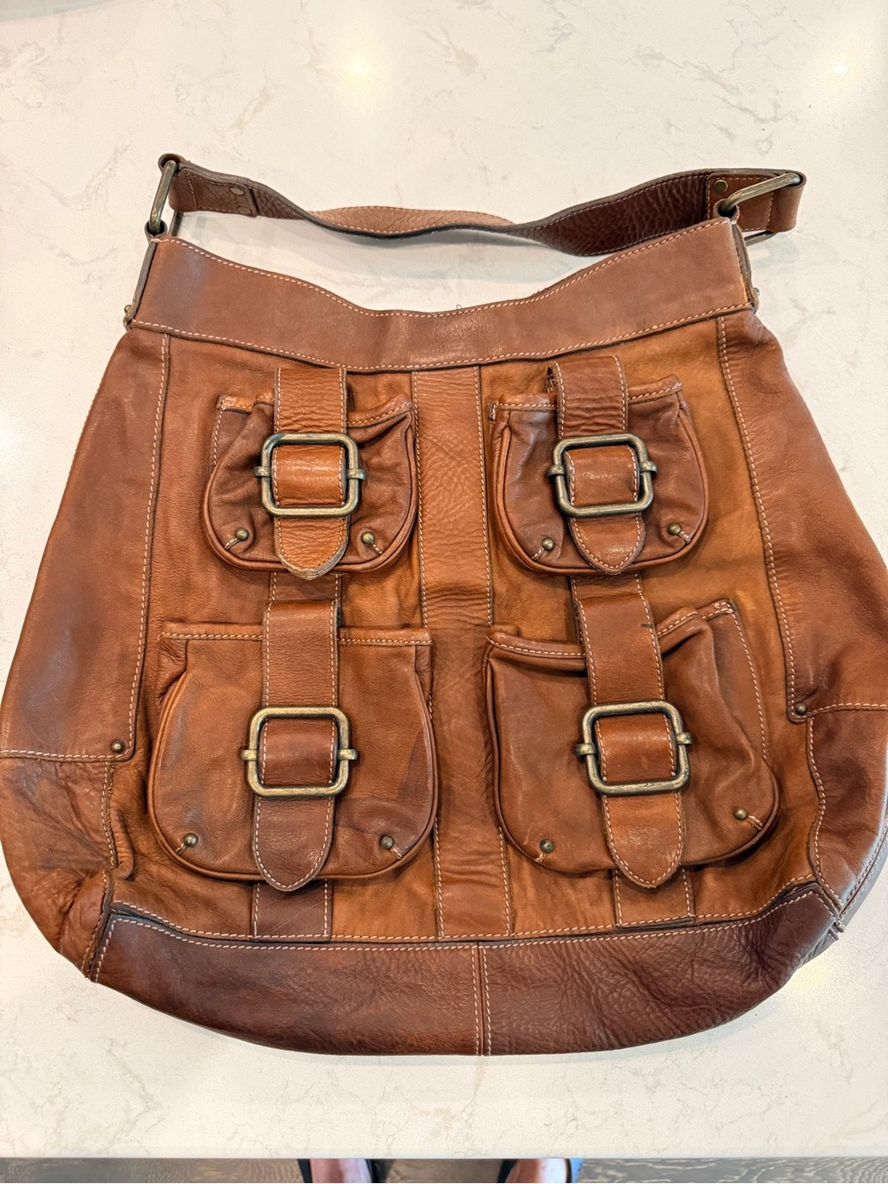 Vintage Banana Republic Boho Chic Women’s Leather Shoulder Bag